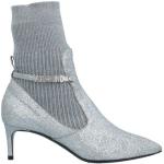 Sølvfarvede MOSCHINO Stiletstøvler med Glitter Stilethæle Størrelse 37 til Damer 