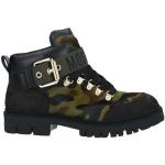 MOSCHINO Læderstøvler i Læder blokhæle med rem Størrelse 40 med Camouflage til Damer 