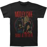 Motley Crue Men Vintage World Tour Short Sleeve T-Shirt, Black, Small