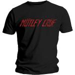 Motley Crue Herren Used-Logo T-Shirt, Schwarz, L