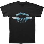 Motorhead Herren Tri-Skull-T-Shirt, kurzärmelig Gr. M, Schwarz