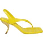 Citrongule Gia Borghini Sommer Sandaler med hæl Størrelse 39 til Damer på udsalg 