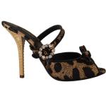 Flerfarvede Dolce & Gabbana Stiletter Med elastik Størrelse 39.5 med Leopard til Damer på udsalg 