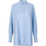 Lyseblå Munthe Økologiske Bæredygtige Langærmede skjorter i Bomuld Med lange ærmer Størrelse XL til Damer på udsalg 
