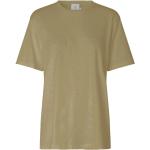 Brune Munthe Økologiske Bæredygtige T-shirts med rund hals i Bomuld med rund udskæring med korte ærmer Størrelse XL til Damer på udsalg 