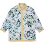 Blå Munthe Langærmede skjorter i Silke Med 3/4 ærmer Størrelse XXL med Blomstermønster til Damer på udsalg 