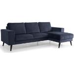 Blå My Home Chaiselong sofaer i Fløjl til 3 Personer 