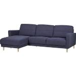Mørkeblå My Home Chaiselong sofaer til 3 Personer 