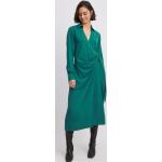 Grønne Midi NA-KD Aftenkjoler i Polyester med V-udskæring Med lange ærmer Størrelse XL til Damer 
