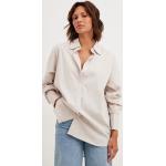 Beige NA-KD Langærmede skjorter i Bomuld Med lange ærmer Størrelse XL til Damer 