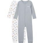 Grå NAME IT Økologiske Bæredygtige Pyjamas til børn i Bomuld Størrelse 50 på udsalg 