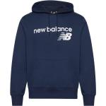 Blå Klassiske New Balance Hættetrøjer i Fleece Størrelse XL 