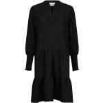 Sorte Neo Noir Aftenkjoler med V-udskæring Med lange ærmer Størrelse XL til Damer på udsalg 