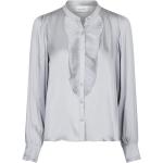 Grå Neo Noir Langærmede skjorter i Polyester Med lange ærmer Størrelse XL til Damer på udsalg 