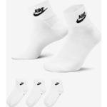 Hvide Nike Essentials Ankelstrømper Størrelse 3 XL til Herrer 