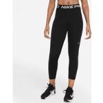 Nike Pro 365 leggings med kort snit, mellemhøj talje og meshpanel til kvinder sort