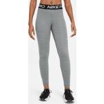 Nike Pro leggings med mesh paneler og mellemhøj talje til kvinder grå