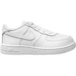 Hvide Klassiske Nike Air Force 1 Herresneakers i Læder Størrelse 23.5 på udsalg 