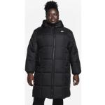 Sorte Klassiske Nike Therma Parka coats Plus size med hætte til Damer på udsalg 