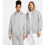 Nike Sportswear Club Fleece hættetrøje med lynlås til mænd grå