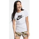 Hvide Nike Essentials T-shirts med tryk i Bomuld Størrelse XL til Damer 