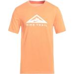 Orange Nike T-shirts med rund hals i Jersey med korte ærmer Størrelse XL til Herrer 