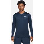 NikeCourt Dri FIT Advantage tennistrøje med lynlås i 1/2 længde til mænd blå