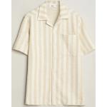 Beige NN 07 Kortærmede skjorter i Bomuld med korte ærmer Størrelse XL med Striber til Herrer 