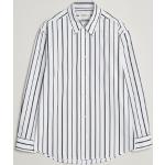 Hvide NN 07 Langærmede skjorter i Bomuld Størrelse XL med Striber til Herrer 