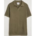 Armygrønne NN 07 Økologiske Bæredygtige Kortærmede polo shirts i Bomuld med korte ærmer Størrelse XL til Herrer på udsalg 