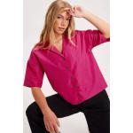 Pinke Noisy May Kortærmede skjorter med korte ærmer Størrelse XL til Damer på udsalg 