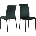 Sorte Minimalistiske Nordform Spisebordsstole i Metal 4 stk 