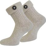 normani Traditional Socks with Button Appliqué – Perfect for Dirndl or Lederhosen, Natural Blend