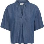Blå Nümph Kortærmede skjorter med korte ærmer Størrelse XL 