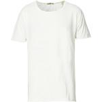 Offwhite Nudie Jeans Økologiske Bæredygtige Kortærmede t-shirts med korte ærmer Størrelse XL til Herrer 