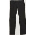 Sorte Nudie Jeans Økologiske Bæredygtige Herrejeans i Bomuld Størrelse XL med Stretch 