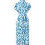 Blå Korte Object Collectors Item Bæredygtige Sommer Aftenkjoler med korte ærmer Størrelse XL til Damer på udsalg 
