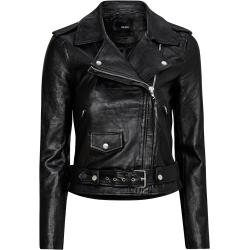 Object - Skindjakke objNandita Leather Jacket - Sort - 34