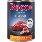 Økonomipakke: Rocco Classic 24 x 400 g - Okse & Fjerkræhjerter