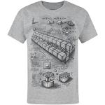 Grå Minecraft Kortærmede T-shirts til Drenge fra Amazon 