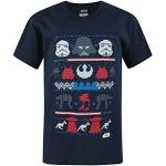 Blå Star Wars Kortærmede T-shirts til Drenge fra Amazon 