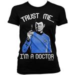 Officially Licensed Merchandise Trust Me - I'm A Doctor Girly T-Shirt (Black), X-Large