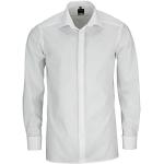 Hvide OLYMP Luxor Langærmede skjorter i Poplin Button down Med lange ærmer Størrelse XL på udsalg 