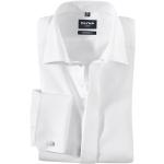 Hvide OLYMP Luxor Langærmede skjorter i Poplin Button down Med lange ærmer Størrelse XL på udsalg 