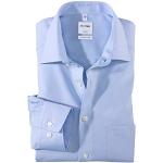 Lyseblå OLYMP Luxor Langærmede skjorter Button down Med lange ærmer Størrelse XL på udsalg 