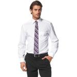 Olymp Men's Long-sleeved Shirt, Luxor Plain, Modern Fit, New Kent (Herrenhemd) - White Plain Blickdicht, size: 38