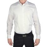Olymp men's shirt, level five body fit, long-sleeve (Olymp Hemd Level 5 Five Weiss Italian Kentkragen in Langarm (64cm)) - White Plain Blickdicht, size: 42