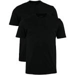 Olymp Men's T-Shirt - O-Neck Double Pack - Black (uni black) Plain, size: xxl