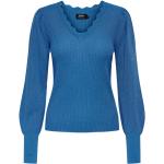Blå ONLY Sommer Striktrøjer i Jersey med Glitter Størrelse XL til Damer på udsalg 