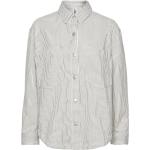 Hvide ONLY Langærmede skjorter Med lange ærmer Størrelse XL med Striber 